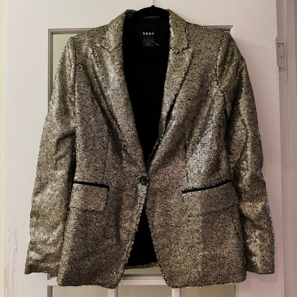 DKNY Gold Sequins Blazer